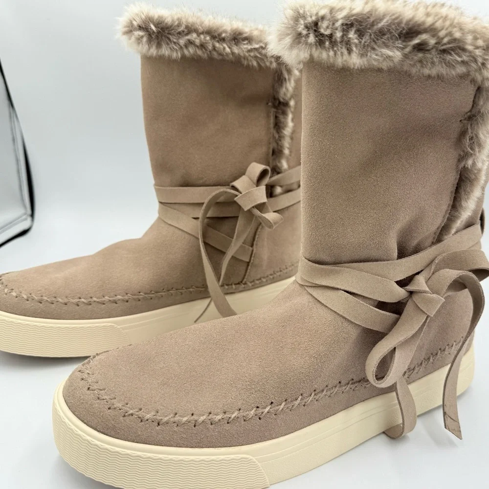 TOMS Womens Suede Fur Lined Fashion Winter Boots - Brand NEW!! SIZE 9